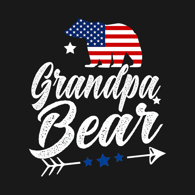 Grandpa Bear Patriotic Flag Matching 4th Of July by shanemuelleres