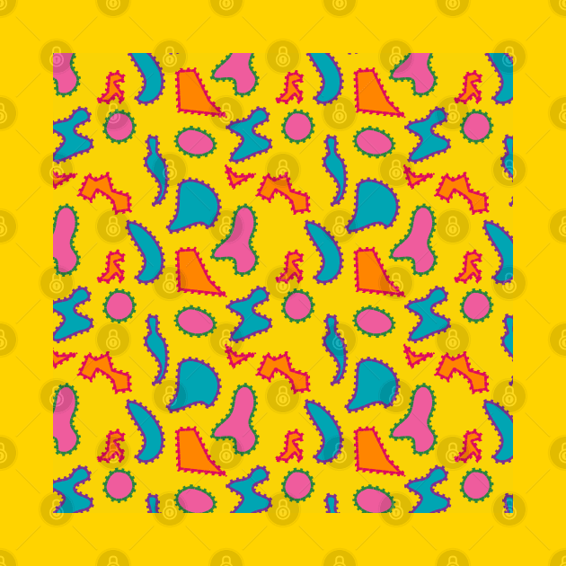 Abstract 90s inspired pattern by Scrabbly Doodles