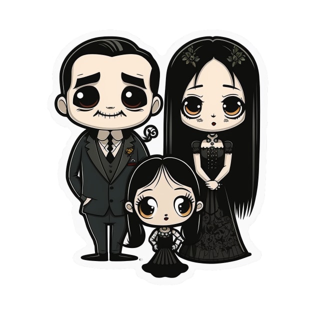 Addams family chibi by ksemstudio