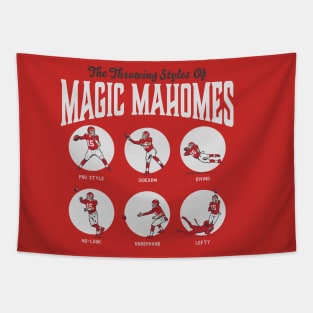 Patrick Mahomes Throwing Styles Tapestry