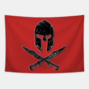 Spartan Warrior Swords and Helmet Tapestry