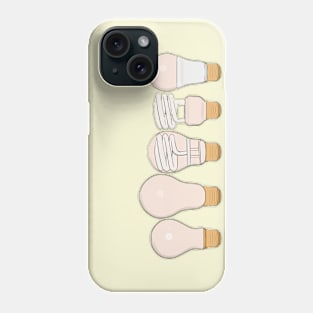 Cool Vintage Retro Light Bulbs Phone Case