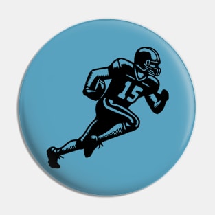 Football Player Running Pin