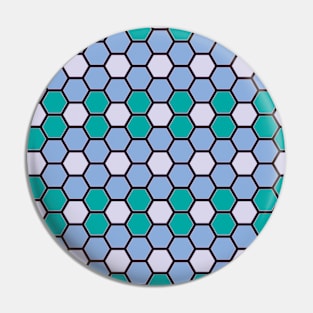 Beehive Hexagon Pattern All Over Design 2 Pin