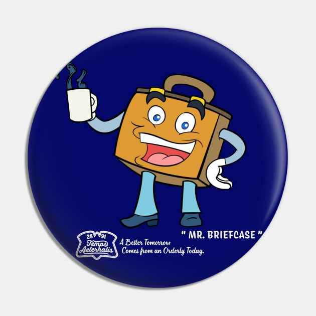 Mr. Briefcase Coffee and Donuts Temps Aeternalis Pin by StudioPM71