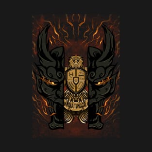 illustration of Oni Mask and Garuda T-Shirt