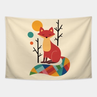 Rainbow Fox Tapestry