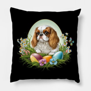 King Spaniel happy easter day Pillow
