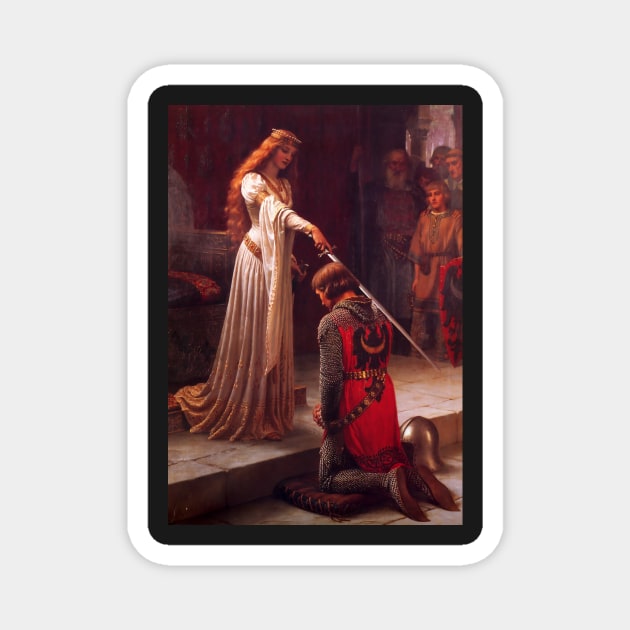 The Accolade - Edmund Leighton Magnet by themasters