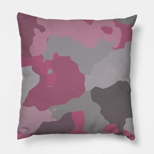 Faded Pink and Gray Camo Pillow