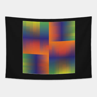 Multi color squares Tapestry