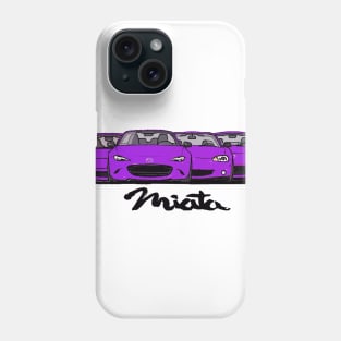 MX5 Miata Generations Purple Phone Case