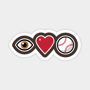 I Love Baseball Magnet