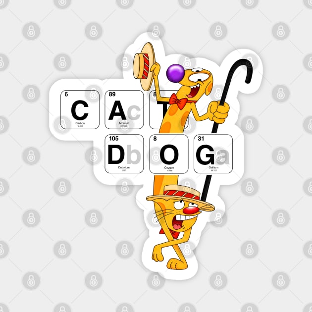 CatDog Chemistry Magnet by cariespositodesign