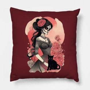 Catrina Cat Pillow