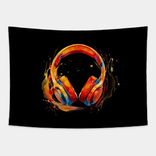 stylized headphone Tapestry