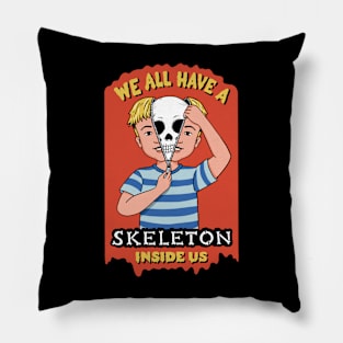 Skeleton Inside Pillow