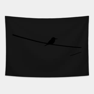 Black bird on a wire Tapestry