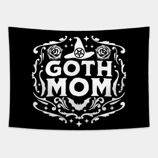 Goth Mom Halloween Mothers Day Witchcraft Retro Vintage Tapestry