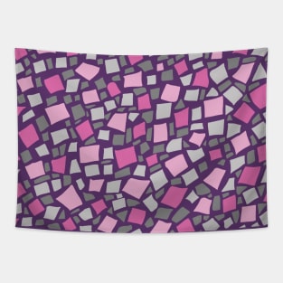 Broken Tiles Mosaic Pattern Cool Pink Color Background GC-120-2 Tapestry