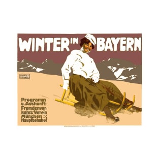 Winter in Bayern (Bavaria) - Vintage Travel Poster T-Shirt