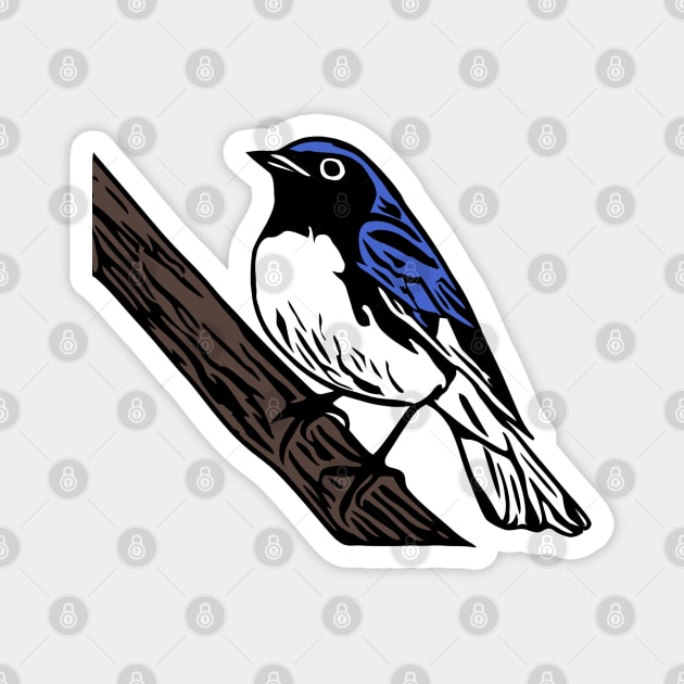 Black-Throated Blue Warbler Magnet by KayBee Gift Shop