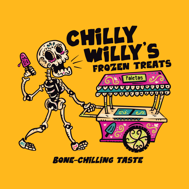Chilly Willy's Frozen Treats // Funny Day of the Dead Sugar Skull by SLAG_Creative