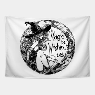 Magic is within us Witch Tapestry