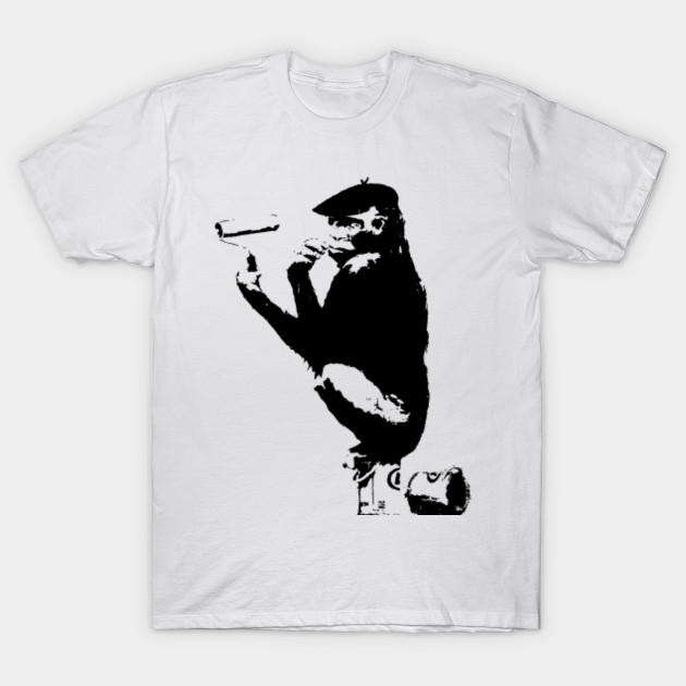 Banksy Monkey Painting Wall Banksy Monkey Painting Wall T