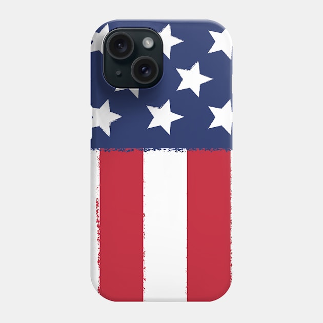 USAFlagRough Phone Case by RaygunTeaParty