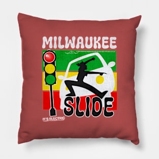 Milwaukee Slide • Passing on the right is Electric! Pillow