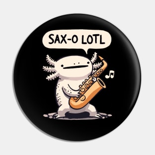 Saxolotl Axolotl Saxophone Design Pin