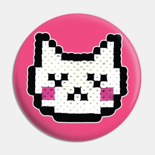 Sleepy Cat 8-bit Pixel Art Pin