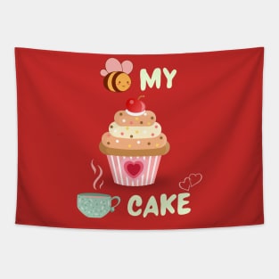 Cupcake lovers Valentine Unisex T shirt Tapestry