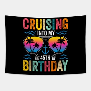 Cruising Into My 45th Birthday Family Cruise 45 Birthday Tapestry