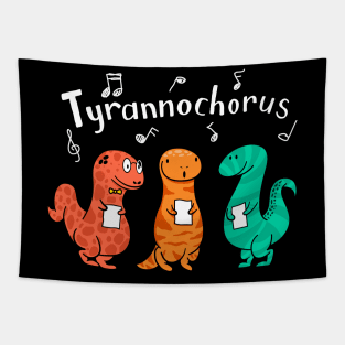 Tyrannochorus Dino Choir Funny Music Tapestry