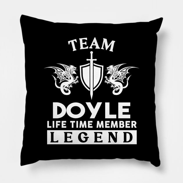 Doyle Name T Shirt - Another Celtic Legend Doyle Dragon Gift Item Pillow by unendurableslemp118