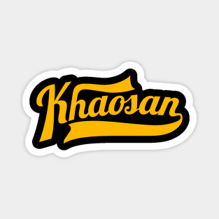 Khaosan Road Bangkok - Backpacker's Paradise | Vintage Lettering Logo Magnet