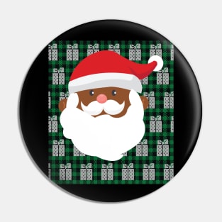 Ugly Christmas Black African American Santa Pin