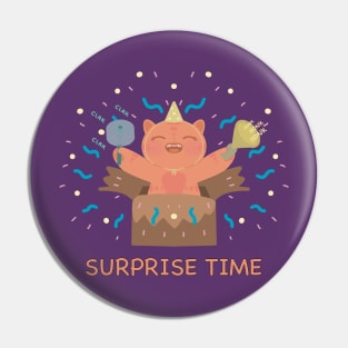 Cute Cat Surprise Time Pin