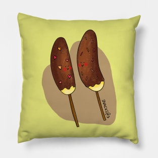 A pair of Choco Banana Pillow