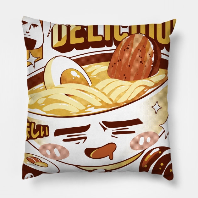 Anime Food Pillow by Ilustrata