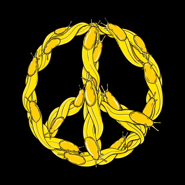 Banana Slug Peace Sign by CattGDesigns