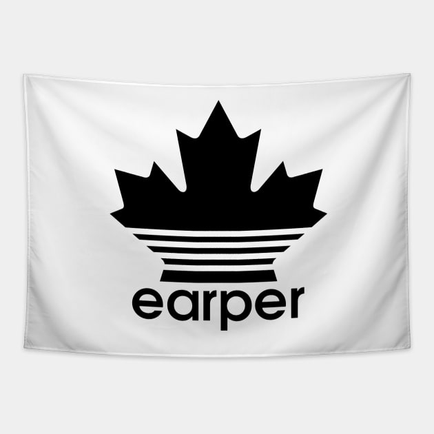 Earper Maple Leaf - Wynonna Earp - Black Font Tapestry by VikingElf