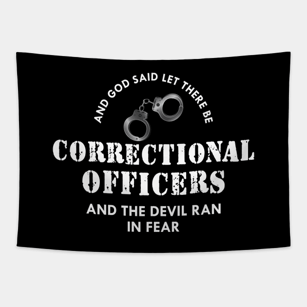 Correctional Officer - Devil ran in fear Tapestry by KC Happy Shop