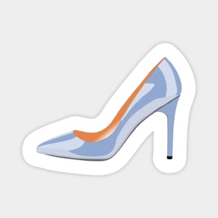 High Heeled Shoe in Serenity Blue Magnet