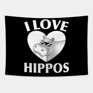 I Love Hippos Tapestry