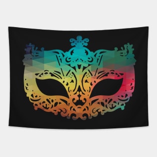 Rainbow Carnival Mask Tapestry