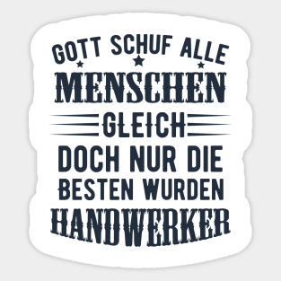 Handwerker Lustig Stickers Teepublic