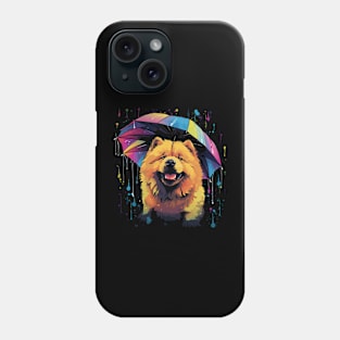 Chow Chow Rainy Day With Umbrella Phone Case